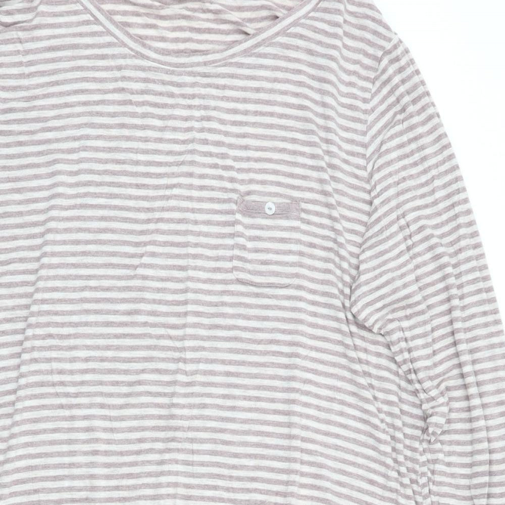 Marks and Spencer Womens Brown Striped   Nightshirt