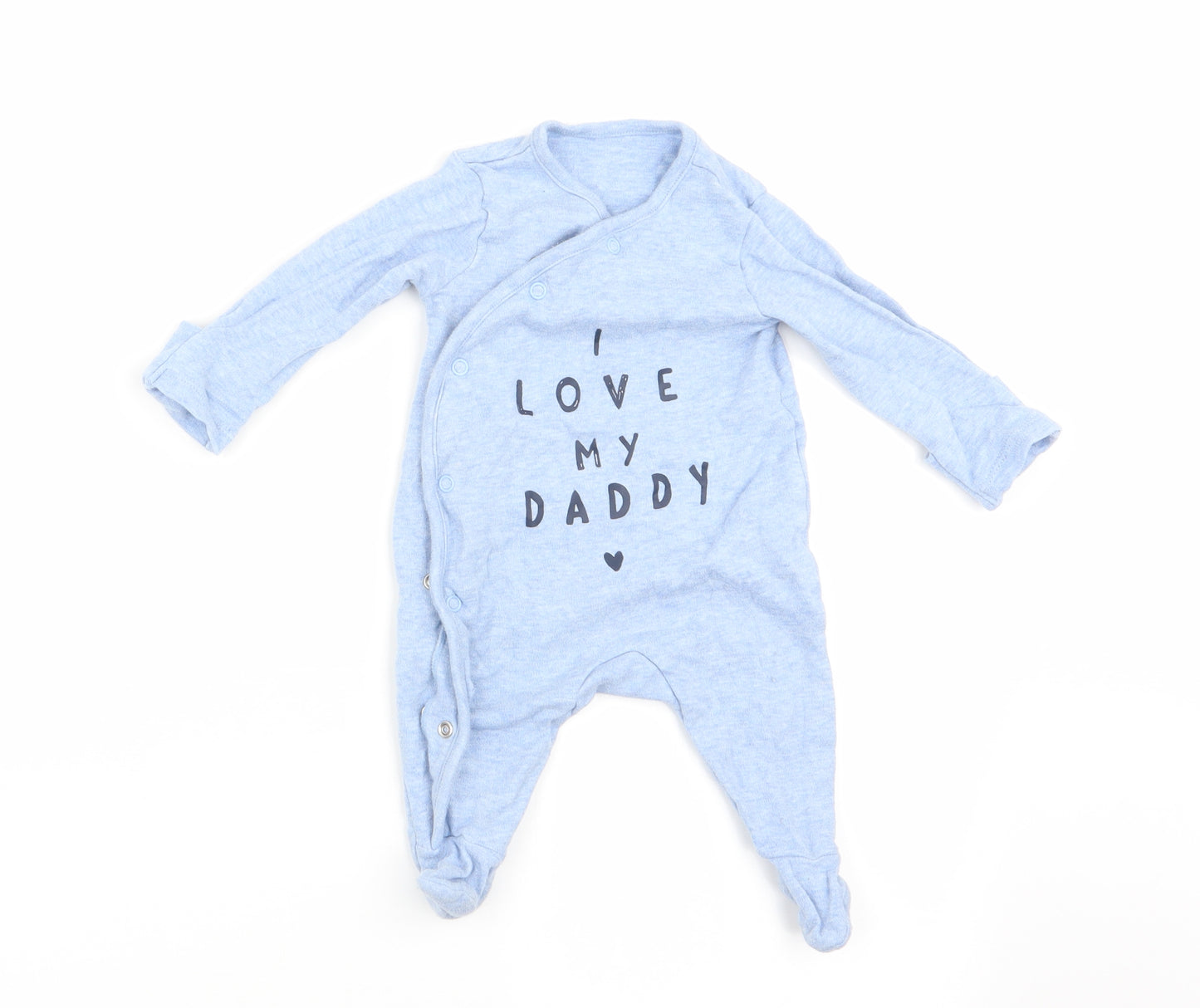 George Boys Blue   Babygrow One-Piece Size 0-3 Months  - I love my daddy