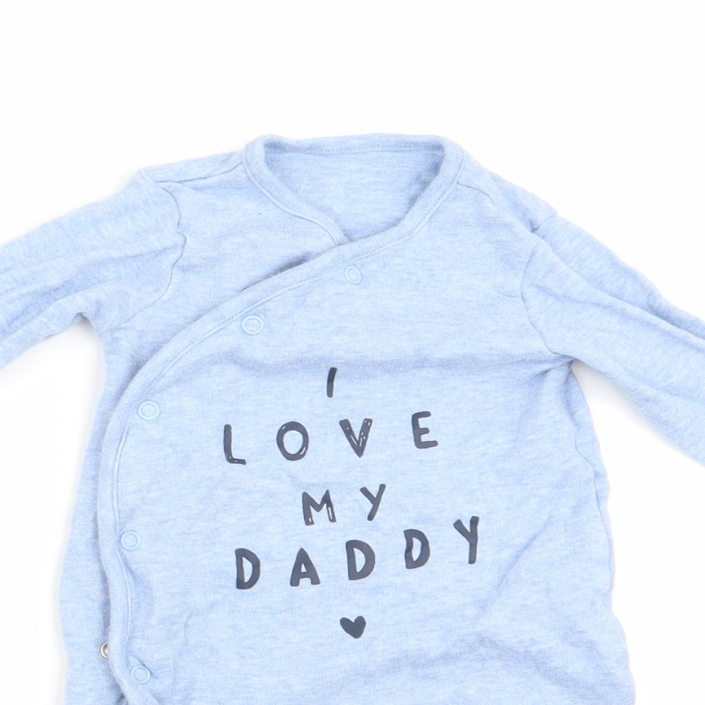 George Boys Blue   Babygrow One-Piece Size 0-3 Months  - I love my daddy