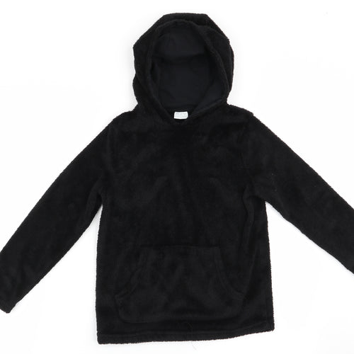 Florence and Fred Girls Black   Pullover Hoodie Size 7-8 Years  - Fluffy texture