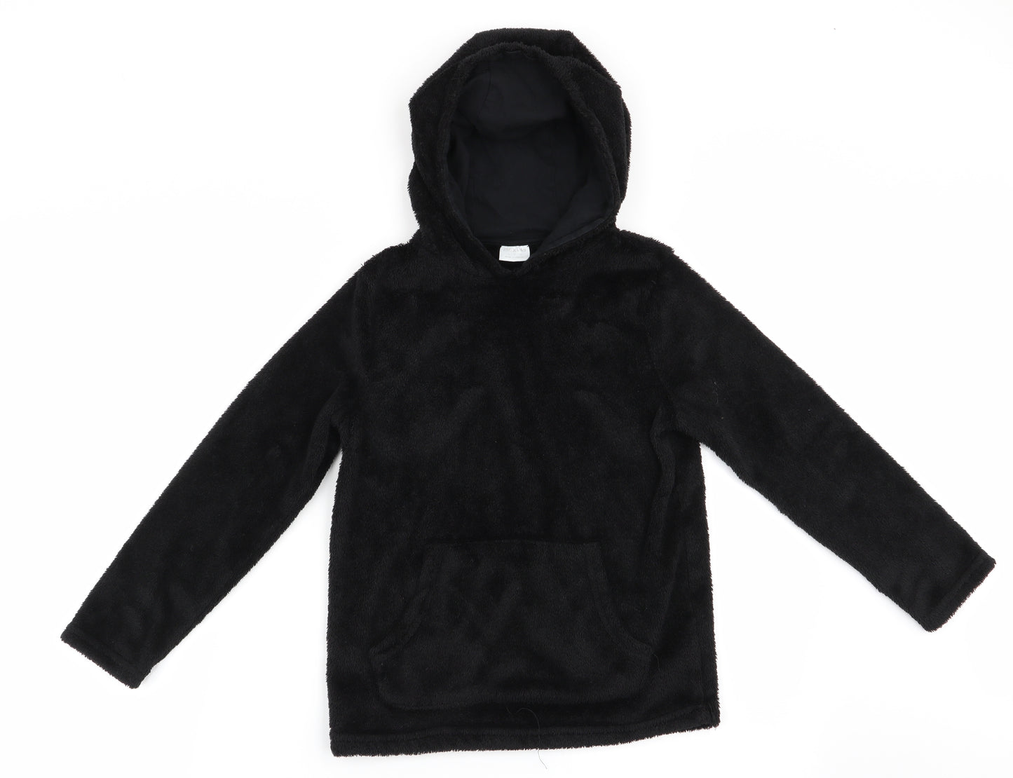 Florence and Fred Girls Black   Pullover Hoodie Size 7-8 Years  - Fluffy texture