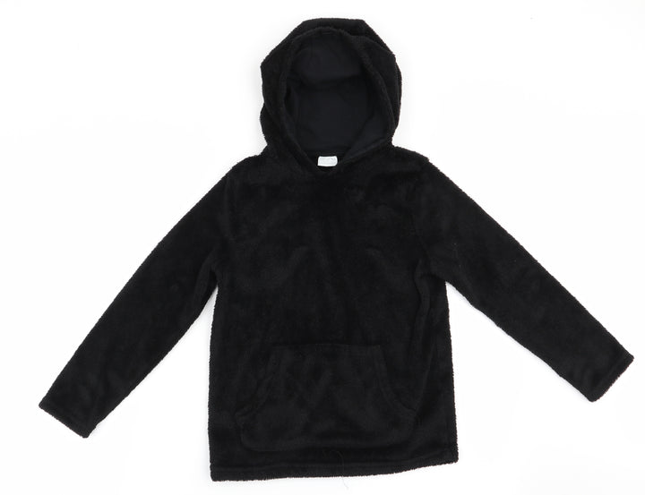 Florence and Fred Girls Black   Pullover Hoodie Size 7-8 Years  - Fluffy texture