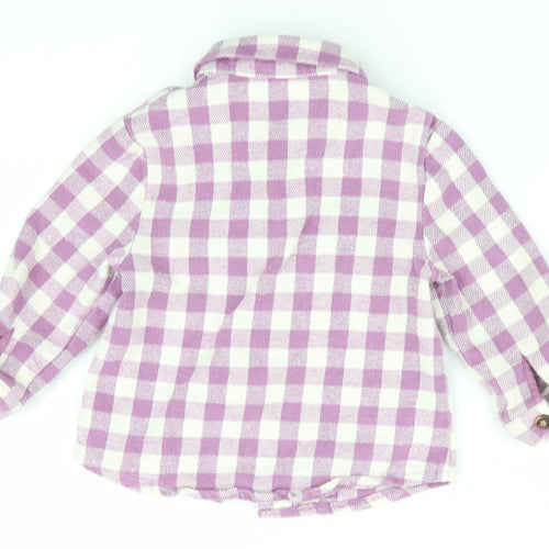 George Girls Purple Check  Basic Button-Up Size 2-3 Years