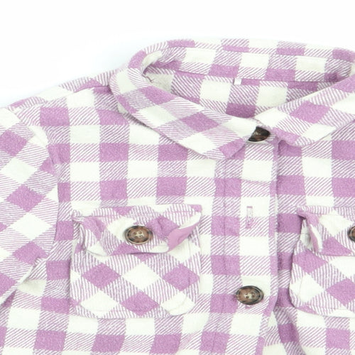 George Girls Purple Check  Basic Button-Up Size 2-3 Years