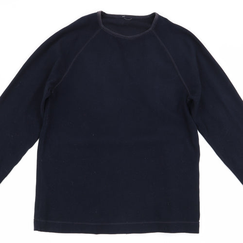 Marks and Spencer Mens Blue   Pullover Jumper Size S  - Fleece texture