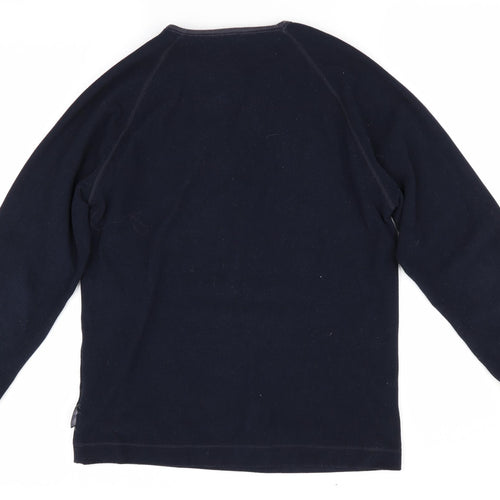 Marks and Spencer Mens Blue   Pullover Jumper Size S  - Fleece texture