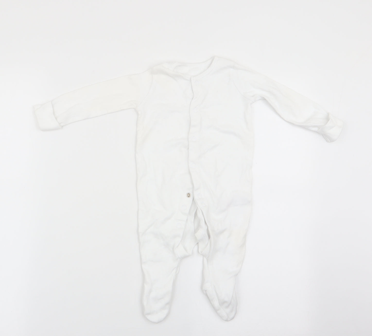 Florence and Fred Baby White   Babygrow One-Piece Size 3-6 Months