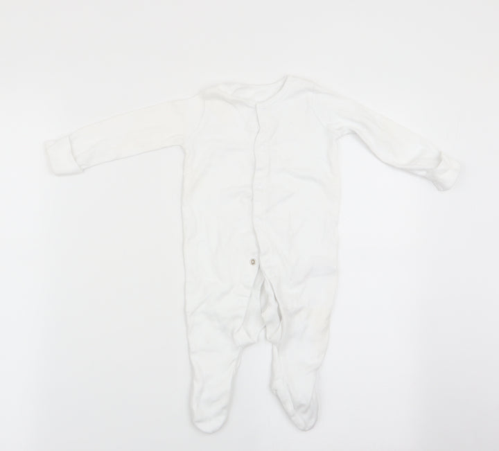 Florence and Fred Baby White   Babygrow One-Piece Size 3-6 Months