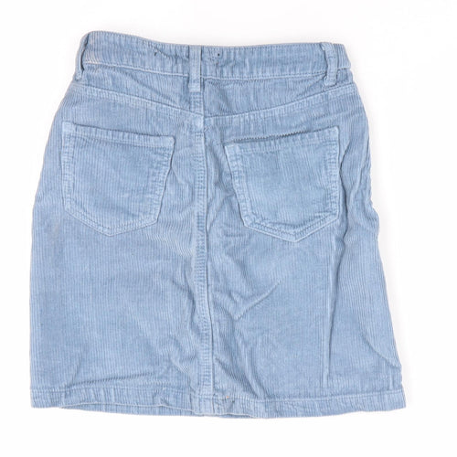 New Look Womens Blue   A-Line Skirt Size 6  - Cord Fabric