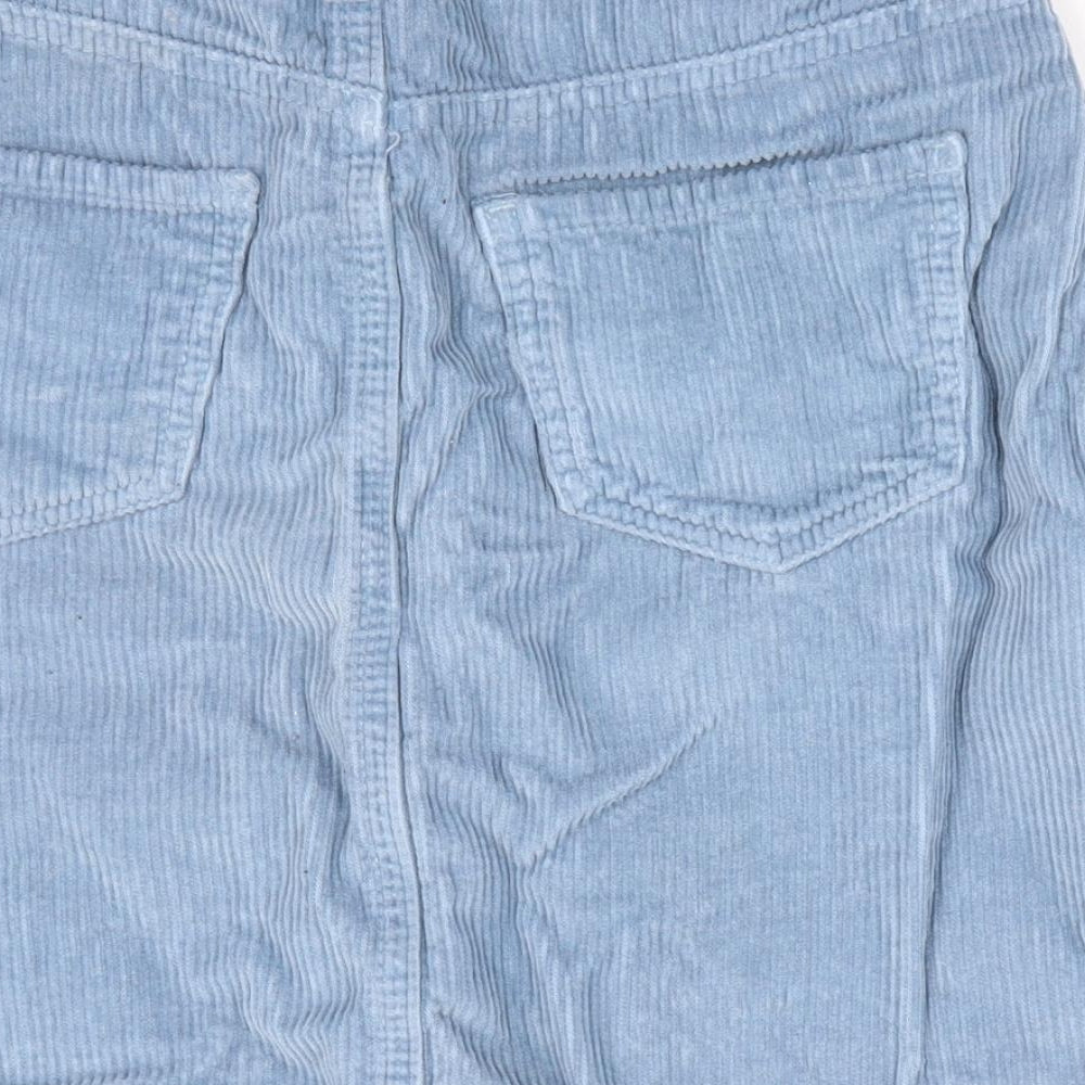 New Look Womens Blue   A-Line Skirt Size 6  - Cord Fabric