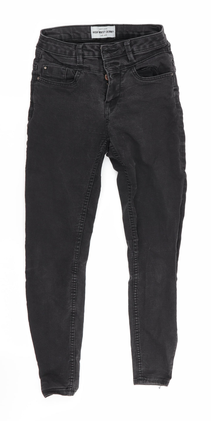 New Look Womens Black Skinny Jeans Size 6 L25 in - Cropped