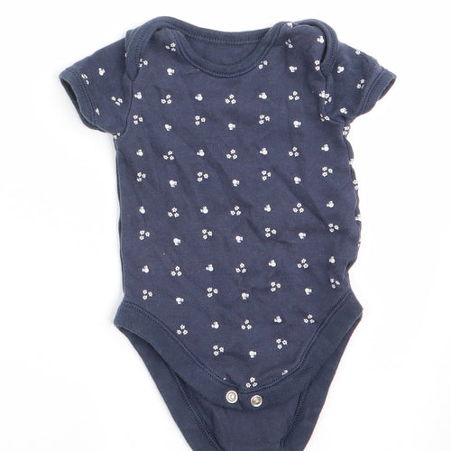 Disney Baby at George Girls Blue Floral  Romper One-Piece Size 0-3 Months