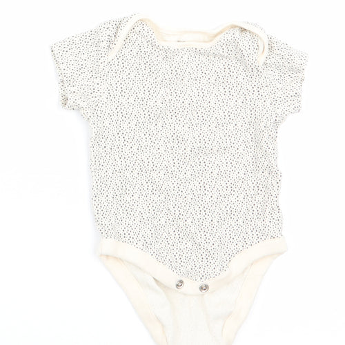 NEXT Boys Grey Polka Dot  Romper One-Piece Size 0-3 Months