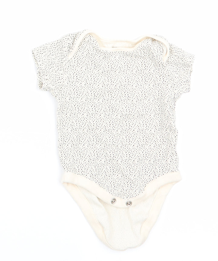 NEXT Boys Grey Polka Dot Romper One-Piece Size 0-3 Months