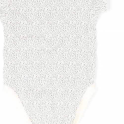 NEXT Boys Grey Polka Dot  Romper One-Piece Size 0-3 Months