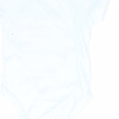 Moon & Stars Boys Blue Animal Print  Romper One-Piece Size 0-3 Months  - Lion I'm Roarly Cute