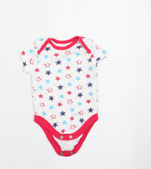 PEP & CO Boys White Geometric  Romper One-Piece Size 0-3 Months  - Star Print