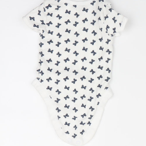 Disney Baby at George Girls White Animal Print  Romper One-Piece Size 0-3 Months  - Butterflies print
