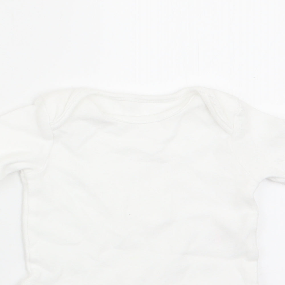 George Baby White   Romper One-Piece Size 0-3 Months