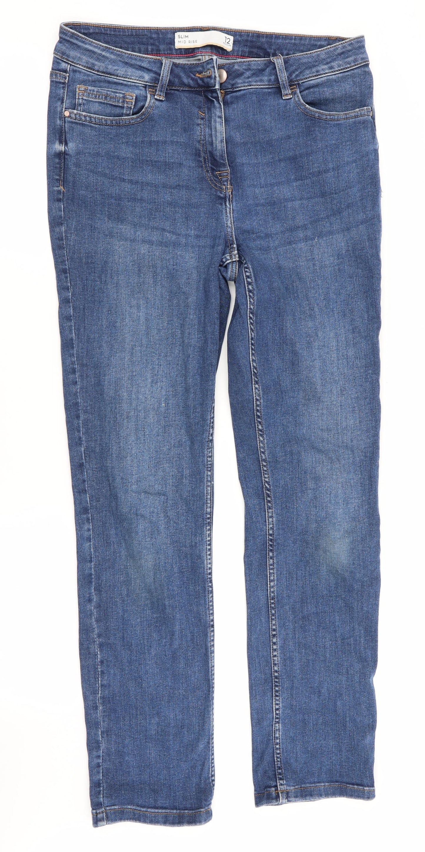 NEXT Womens Blue   Straight Jeans Size 12 L29 in