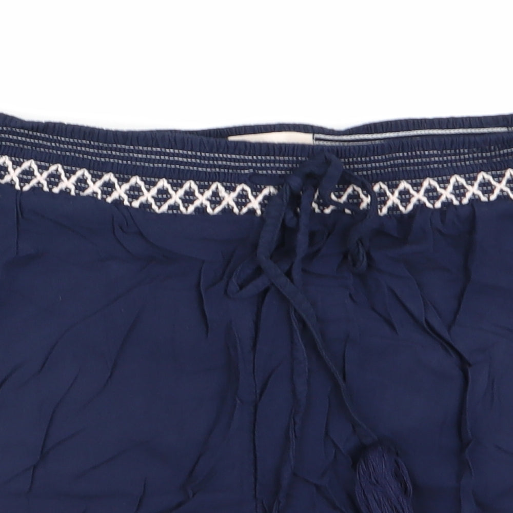 Fat Face Womens Blue   Paperbag Shorts Size 12