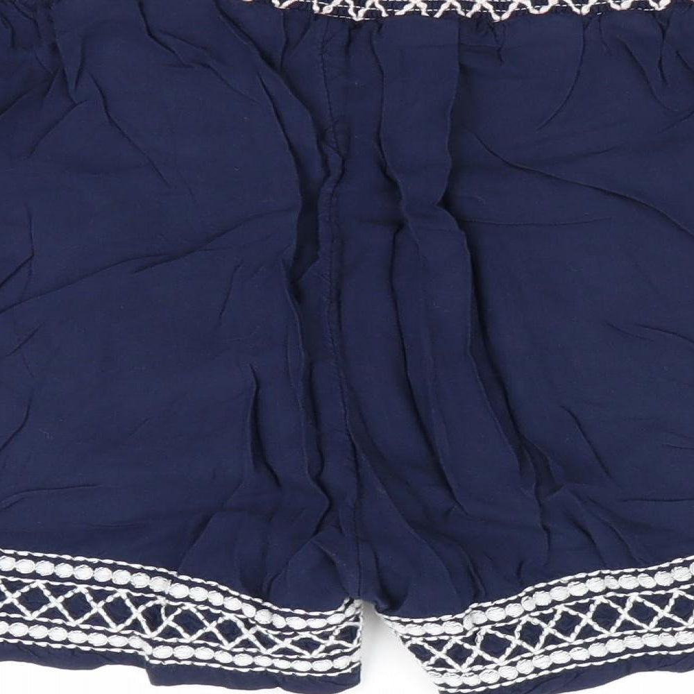 Fat Face Womens Blue   Paperbag Shorts Size 12