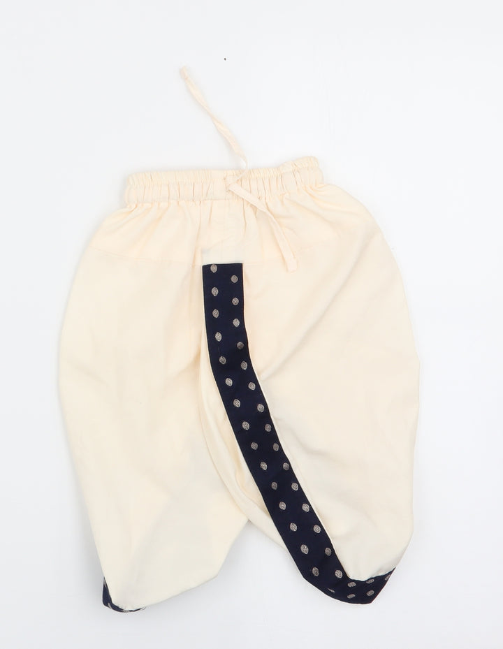 Preworn Girls Ivory   Jogger Trousers Size 9-12 Months