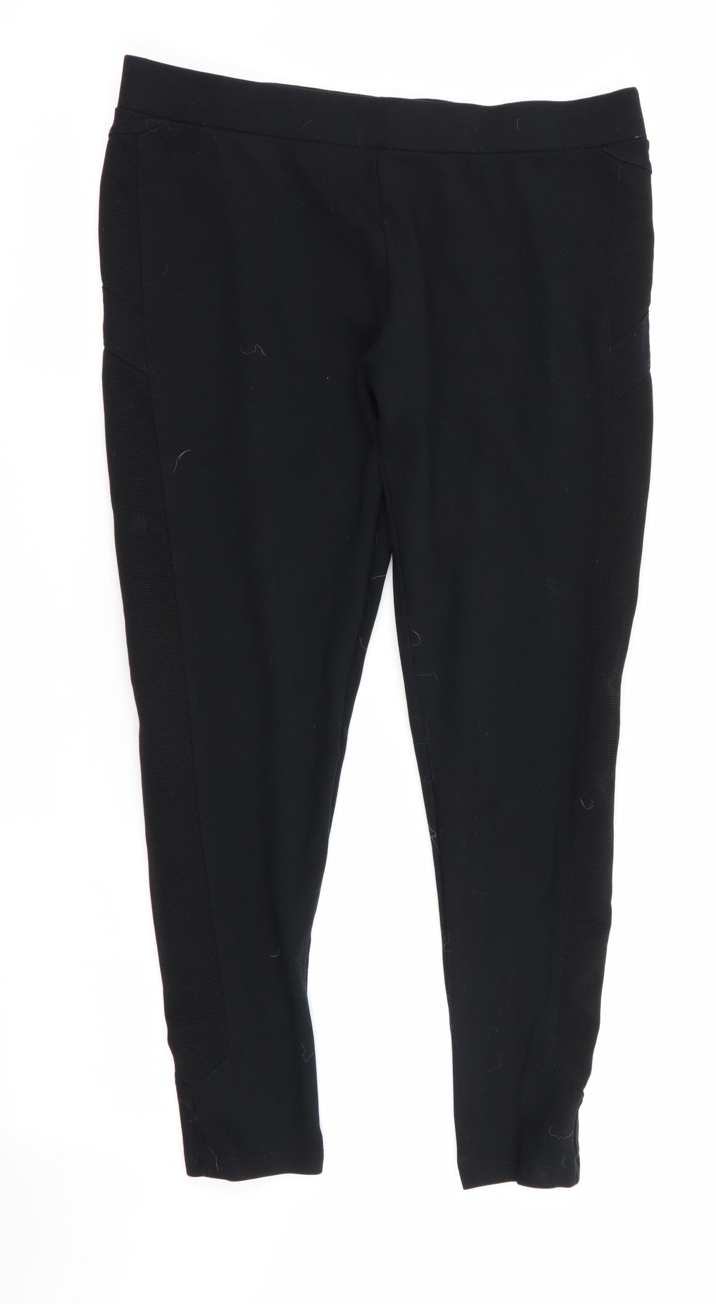 New Look Womens Black   Cropped Leggings Size 16 L25 in