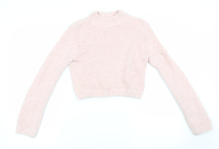 Divided Womens Pink Pullover Jumper Size 4