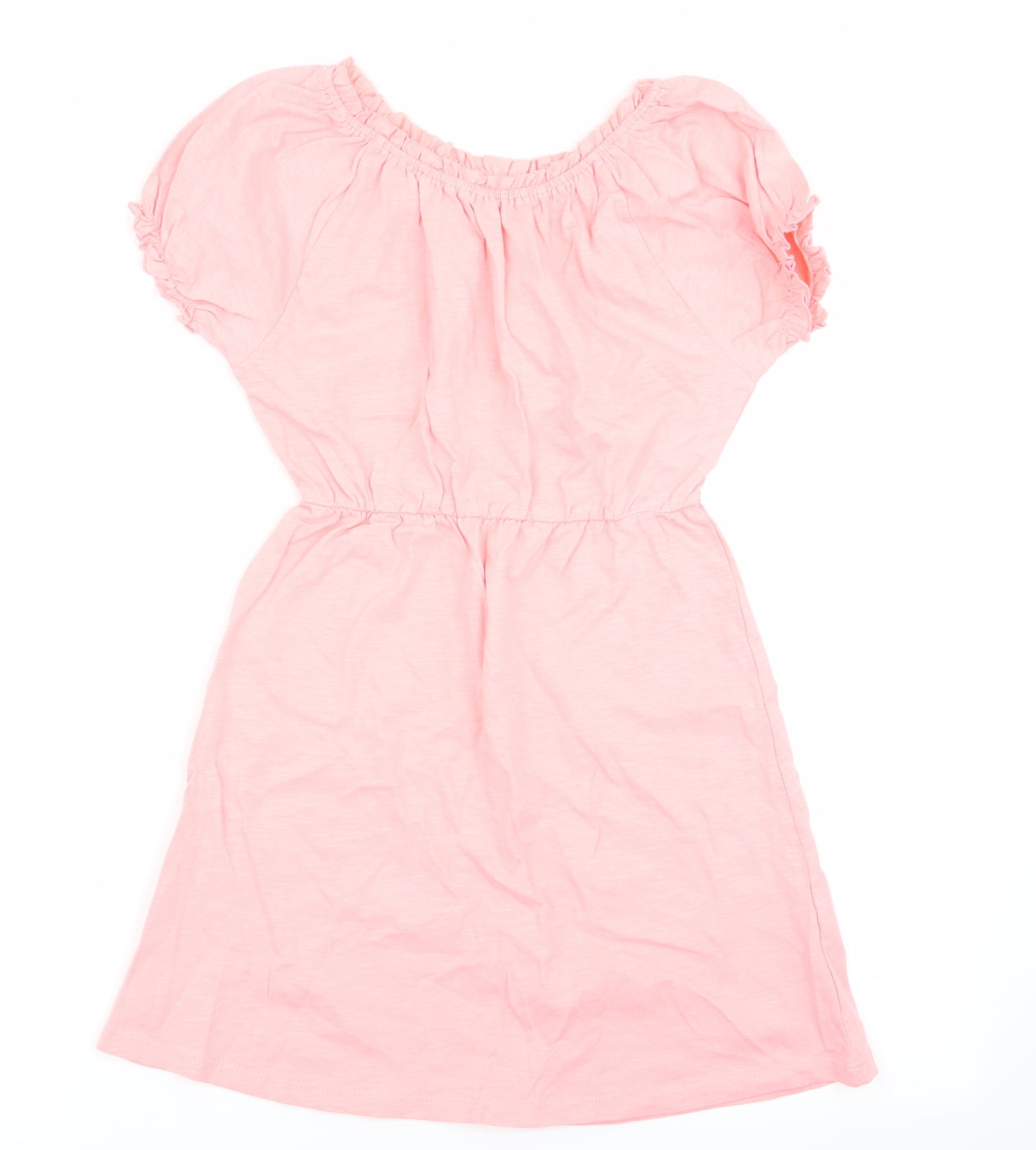 George Girls Pink   T-Shirt Dress  Size 8-9 Years  - Peach in Colour Elasticated waist
