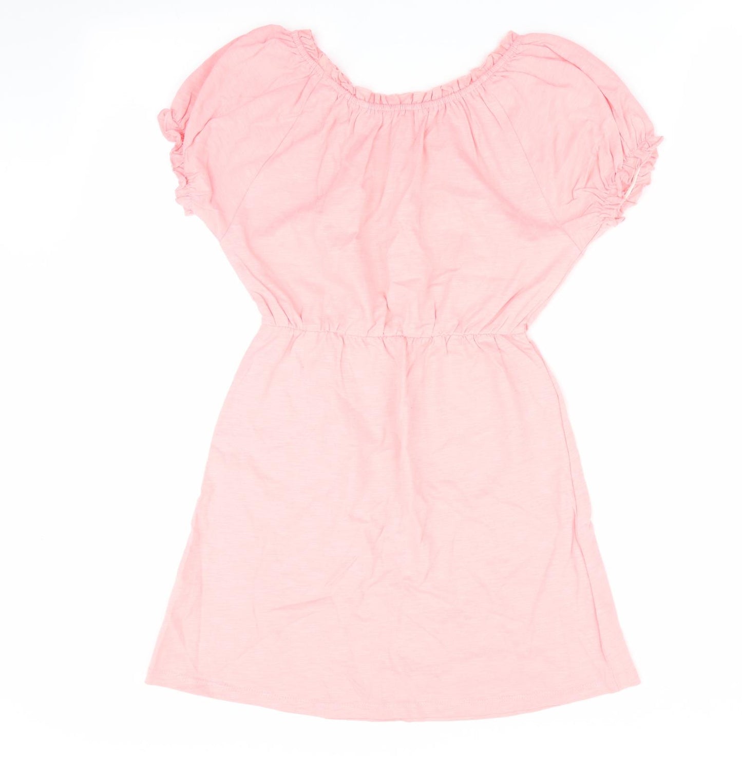 George Girls Pink   T-Shirt Dress  Size 8-9 Years  - Peach in Colour Elasticated waist