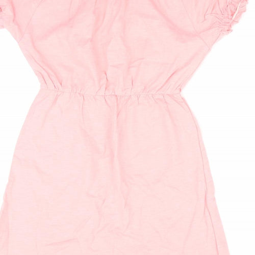 George Girls Pink   T-Shirt Dress  Size 8-9 Years  - Peach in Colour Elasticated waist