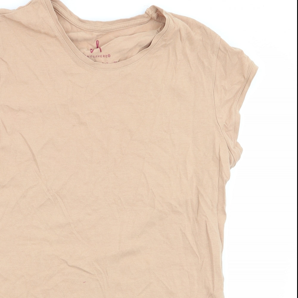 Atmosphere Womens Brown   Basic T-Shirt Size 14