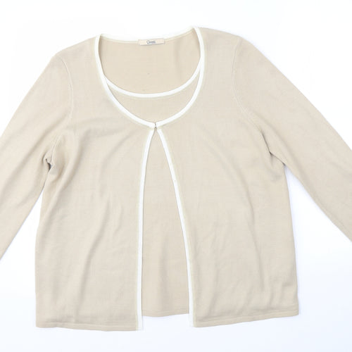 M&S Womens Brown   Cardigan Jumper Size 16