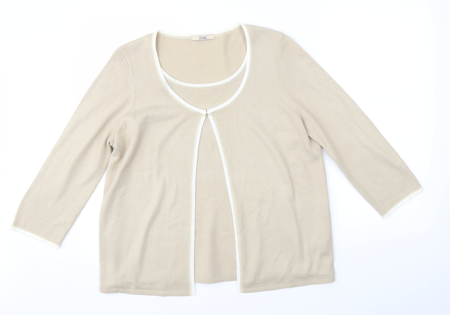 M&S Womens Brown   Cardigan Jumper Size 16