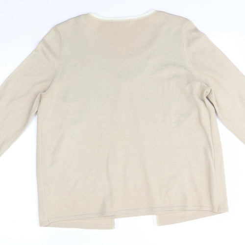 M&S Womens Brown   Cardigan Jumper Size 16