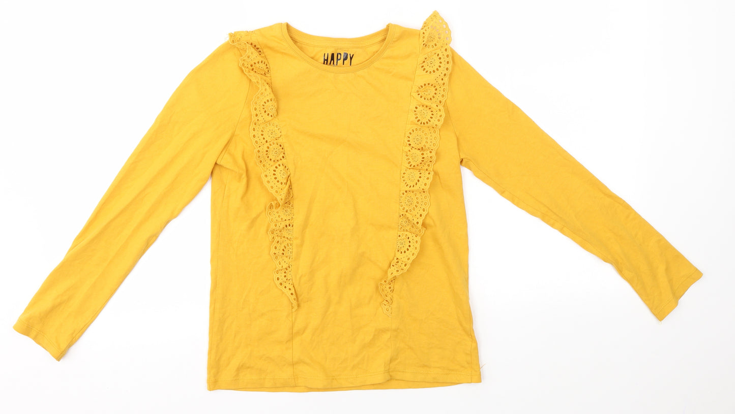 F&F Girls Yellow   Basic T-Shirt Size 9-10 Years