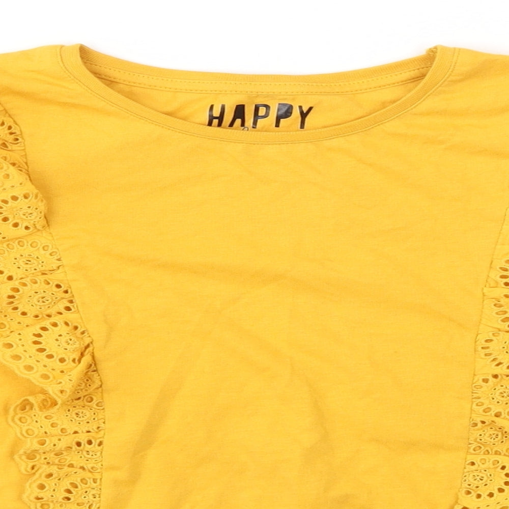 F&F Girls Yellow   Basic T-Shirt Size 9-10 Years