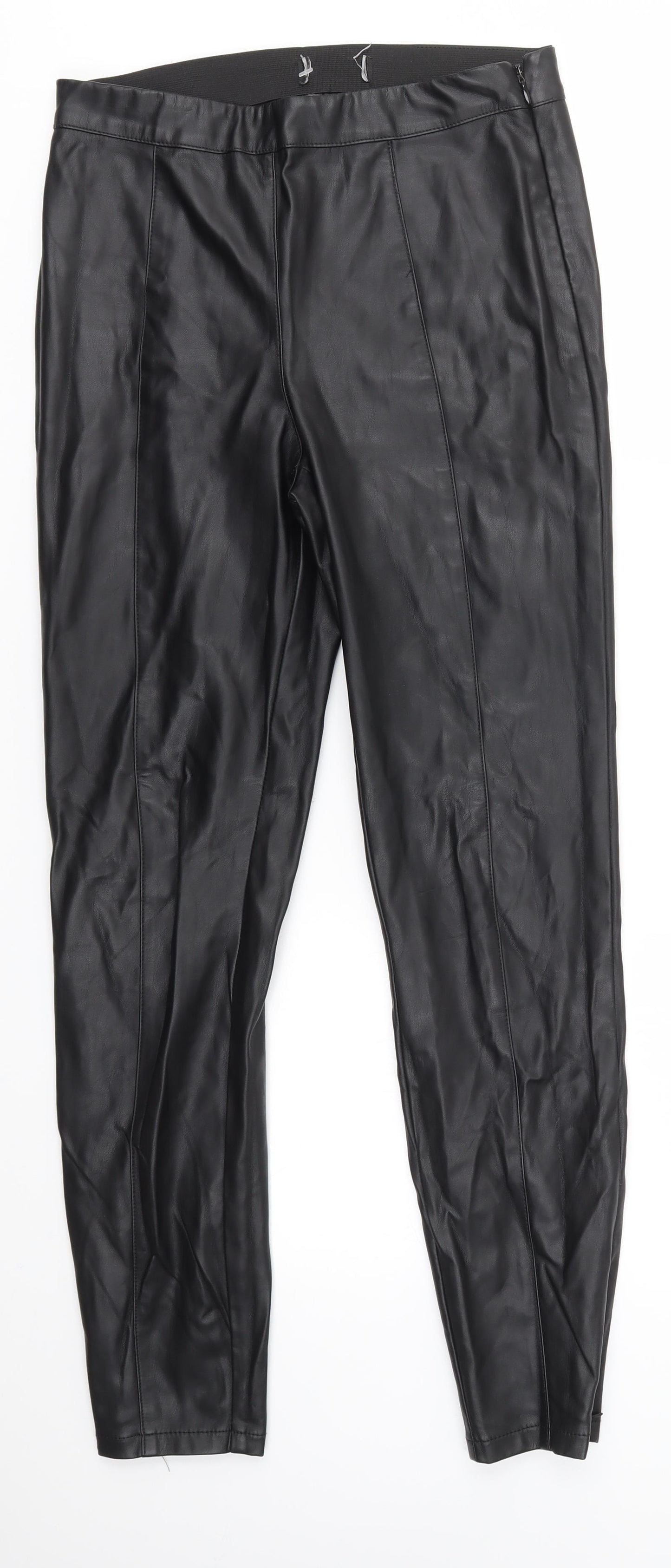 NEXT Womens Black   Trousers  Size 8 L27 in