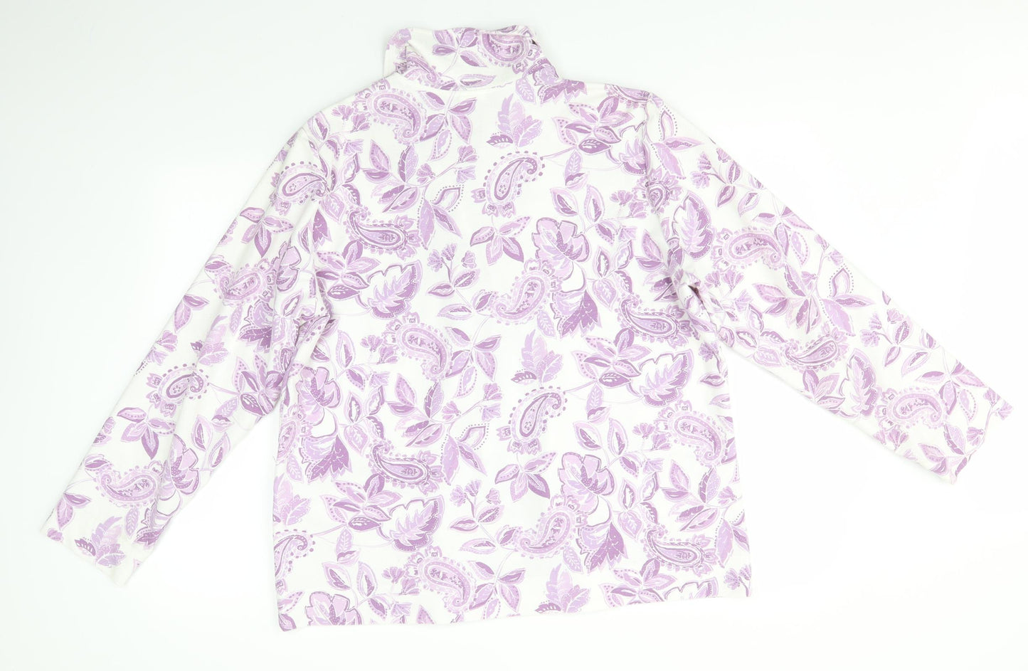 Preworn Womens Purple Floral  Cardigan Jumper Size L