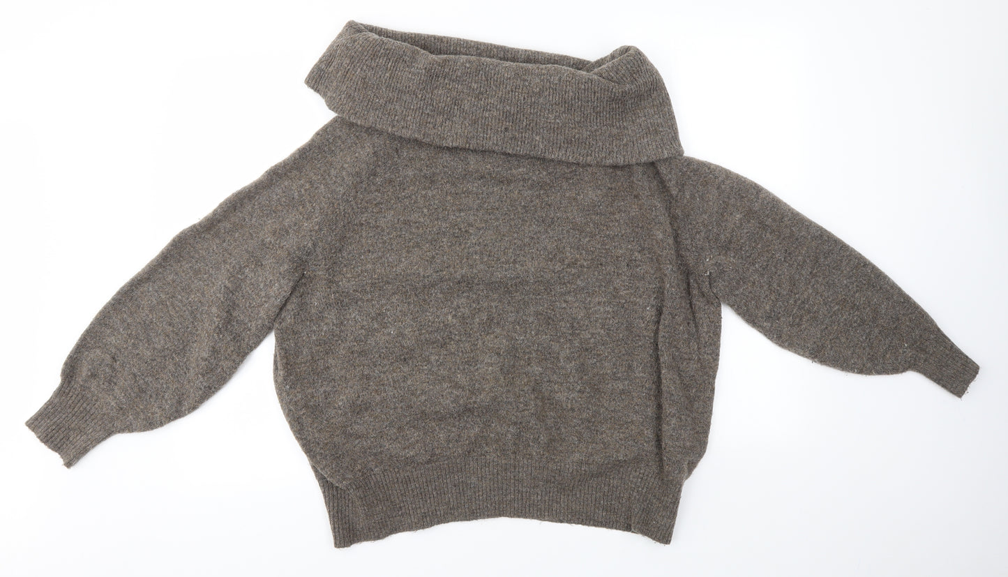 H&M Womens Brown   Pullover Jumper Size L