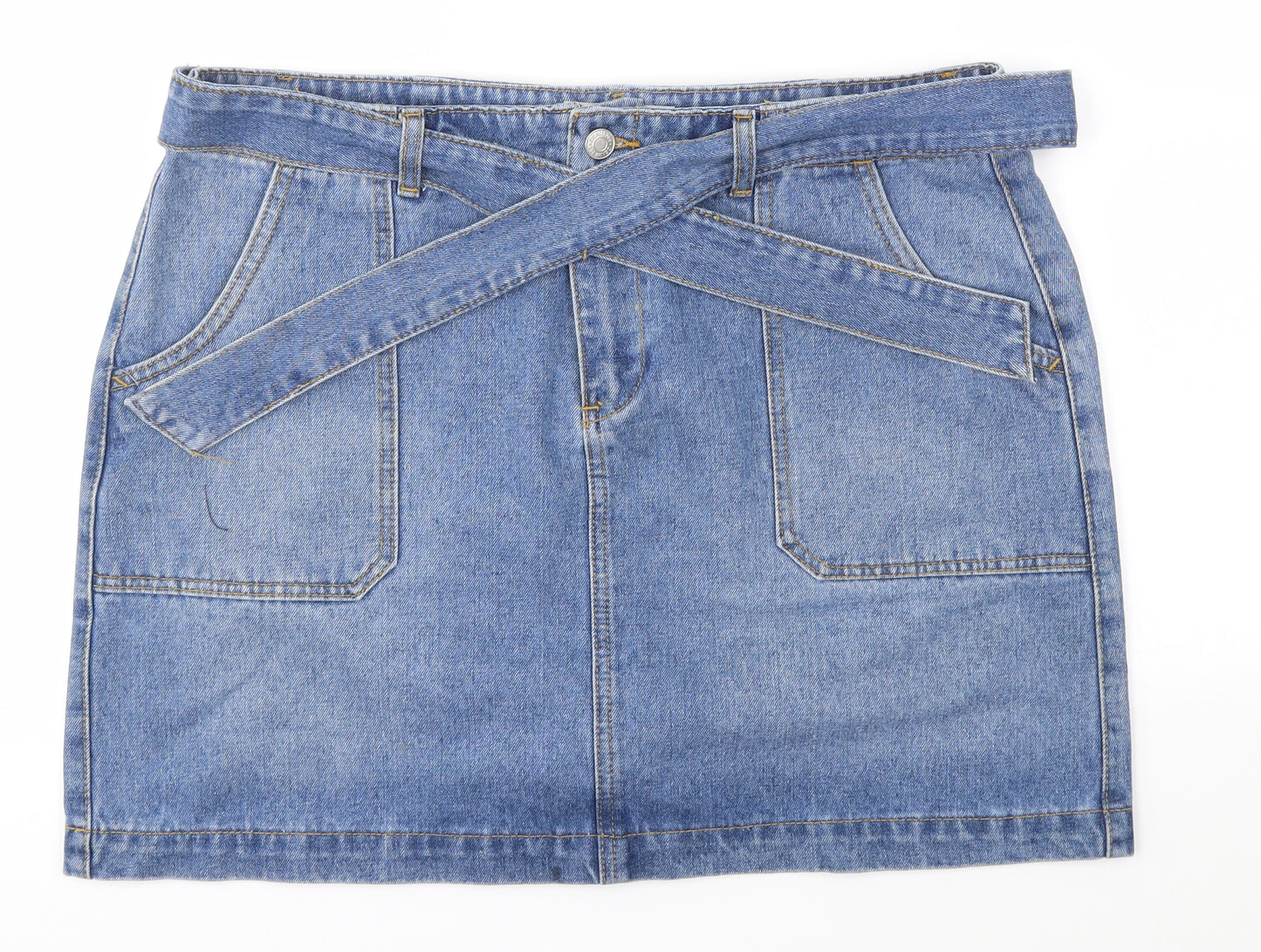 365 Denim Womens Blue   A-Line Skirt Size 16