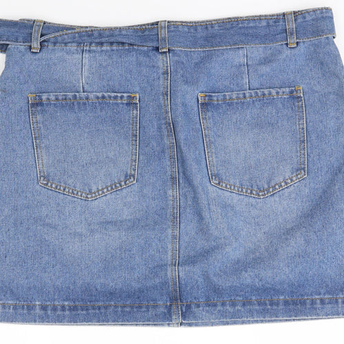 365 Denim Womens Blue   A-Line Skirt Size 16
