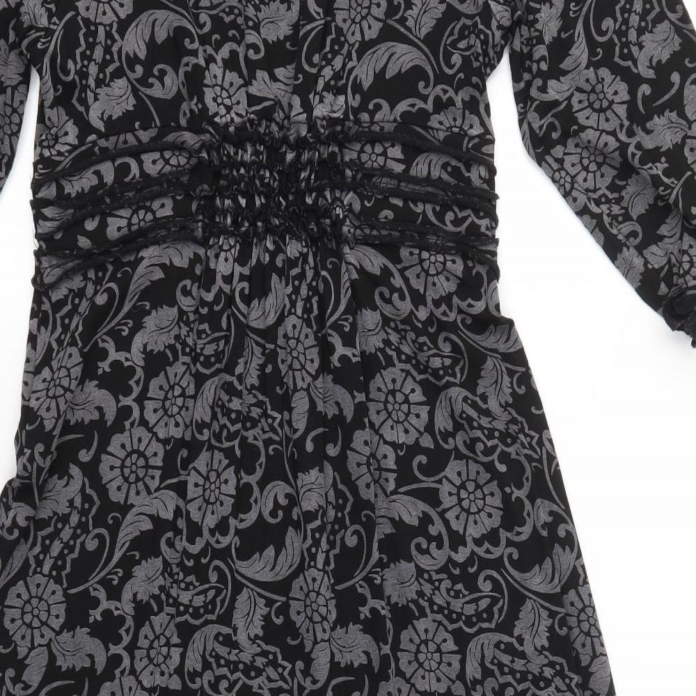 JEFF&CO Womens Grey Floral  A-Line  Size 12