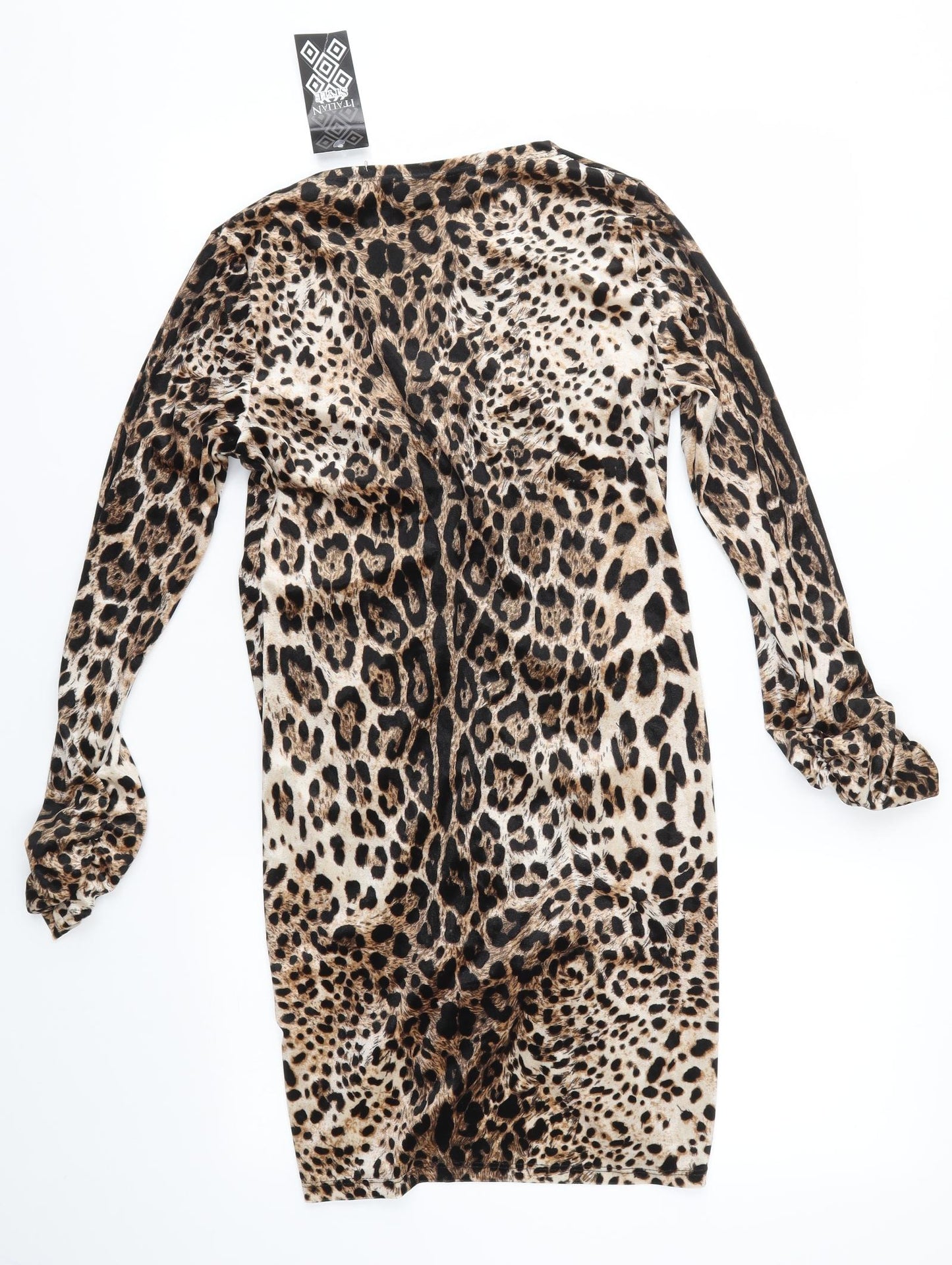 Jaune Rouge Womens Brown Animal Print  Bodycon  Size 8