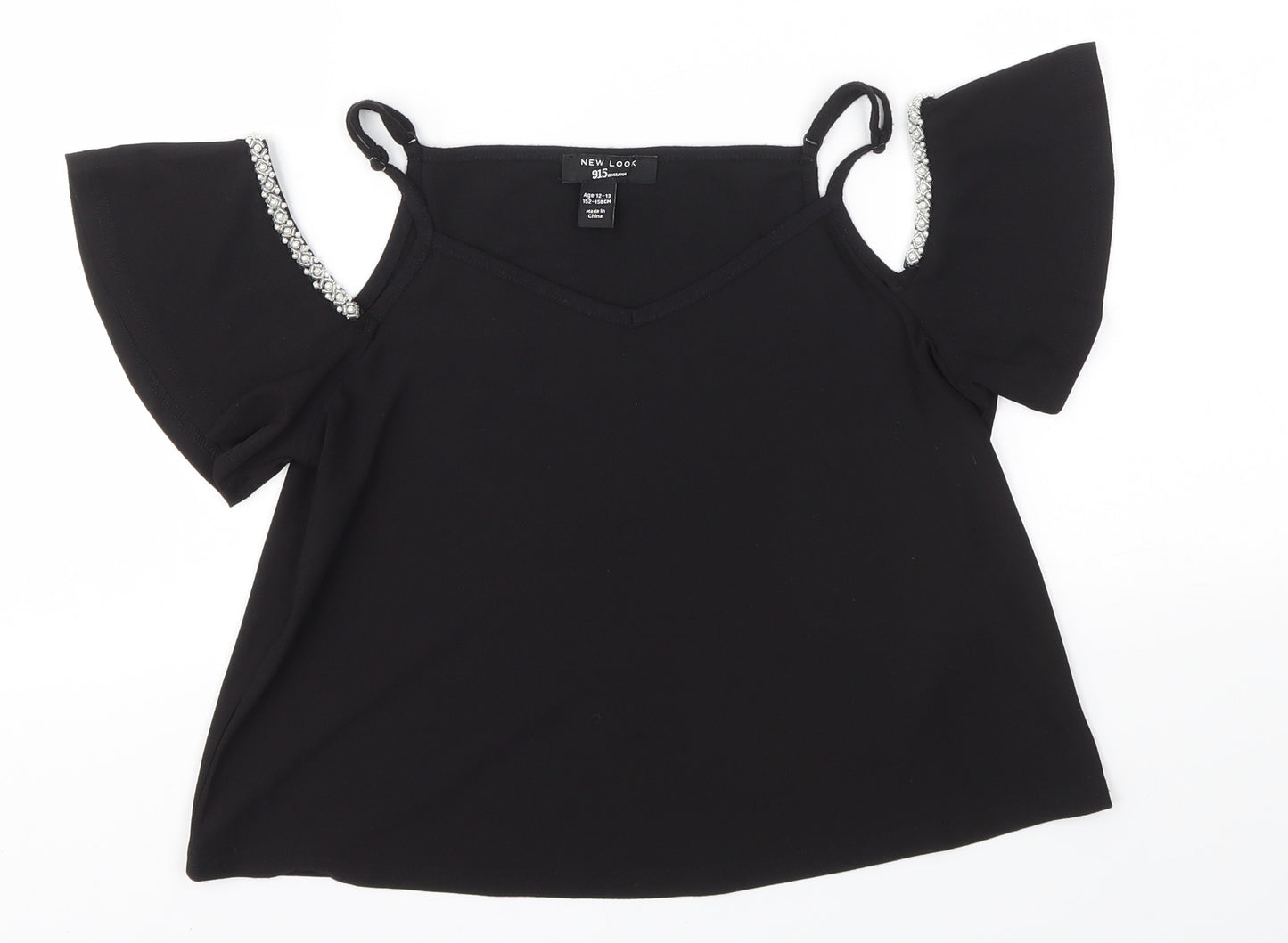 New Look Girls Black   Basic Blouse Size 12-13 Years