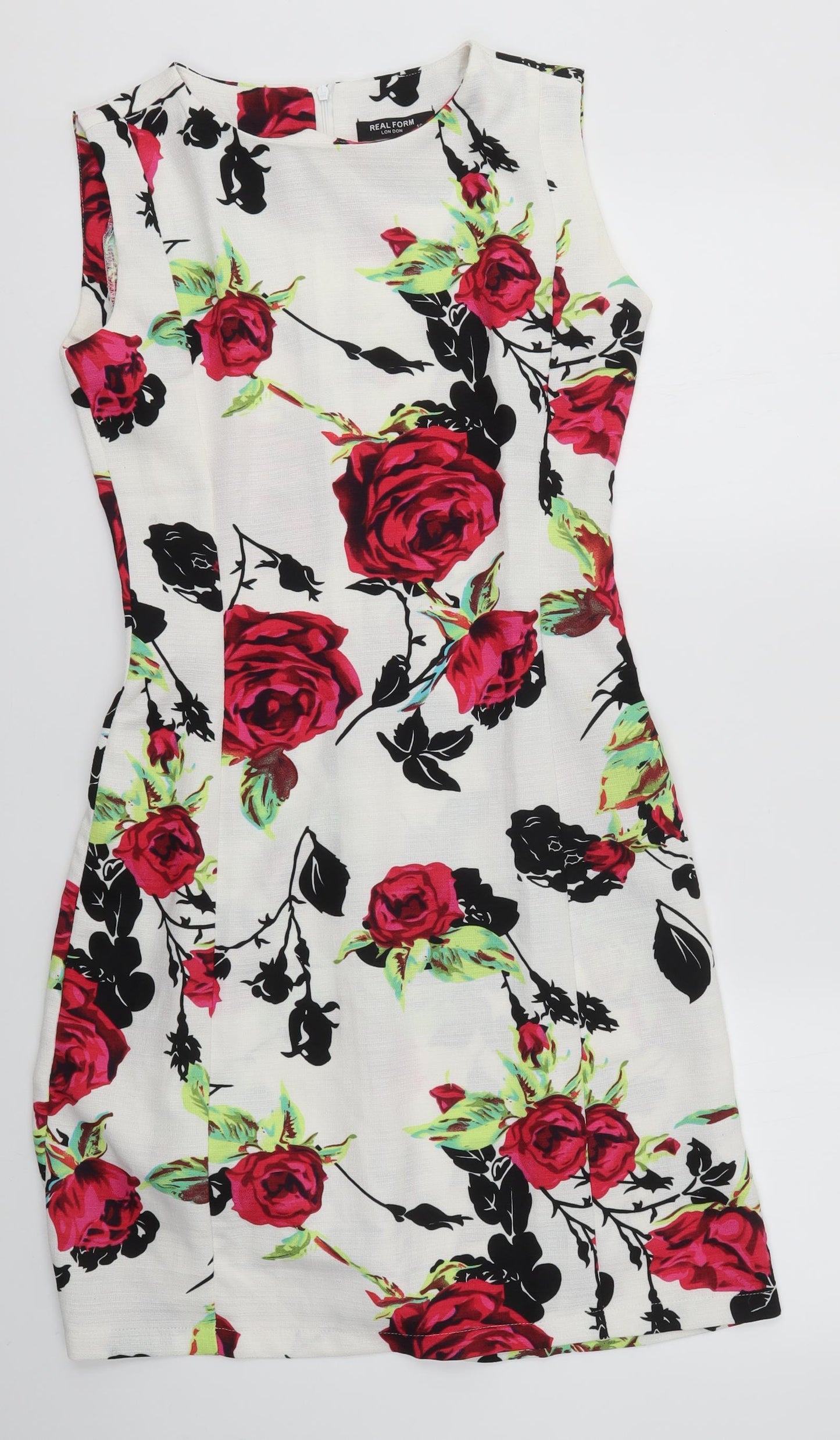 Real Form Womens Multicoloured Floral  Pencil Dress  Size 10