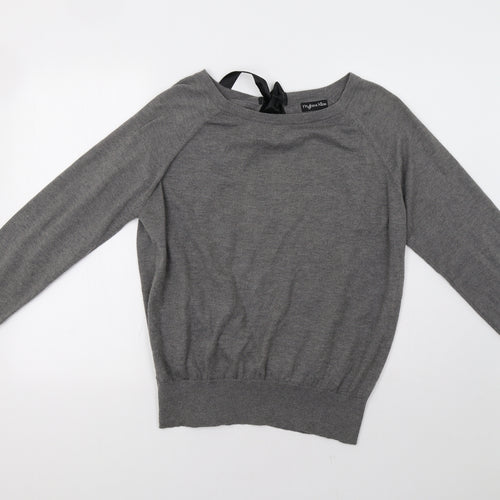 Myleene Womens Grey   Pullover Jumper Size 12  - Open Back