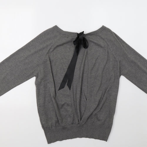 Myleene Womens Grey   Pullover Jumper Size 12  - Open Back
