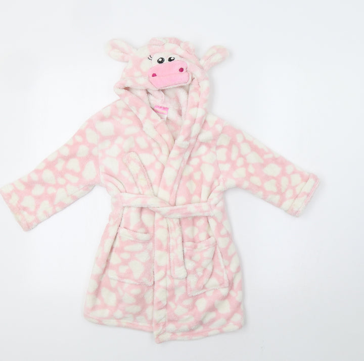 Billy&Millie Girls Pink Animal Print Kimono Robe Size 3-4 Years